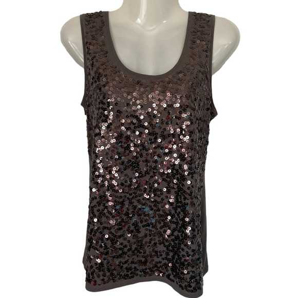 Ann Taylor LOFT Outlet Sequined Tank Top Size XS - Picture 1 of 7